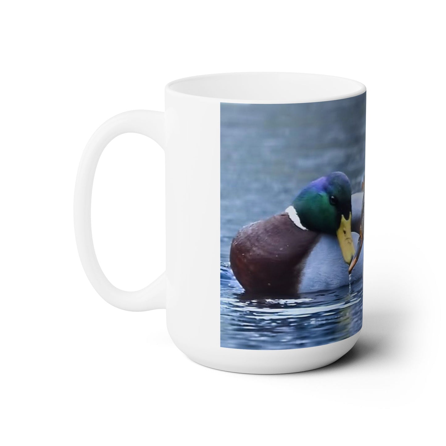 Mallard Ducks Kissing - Ceramic Mug 15oz