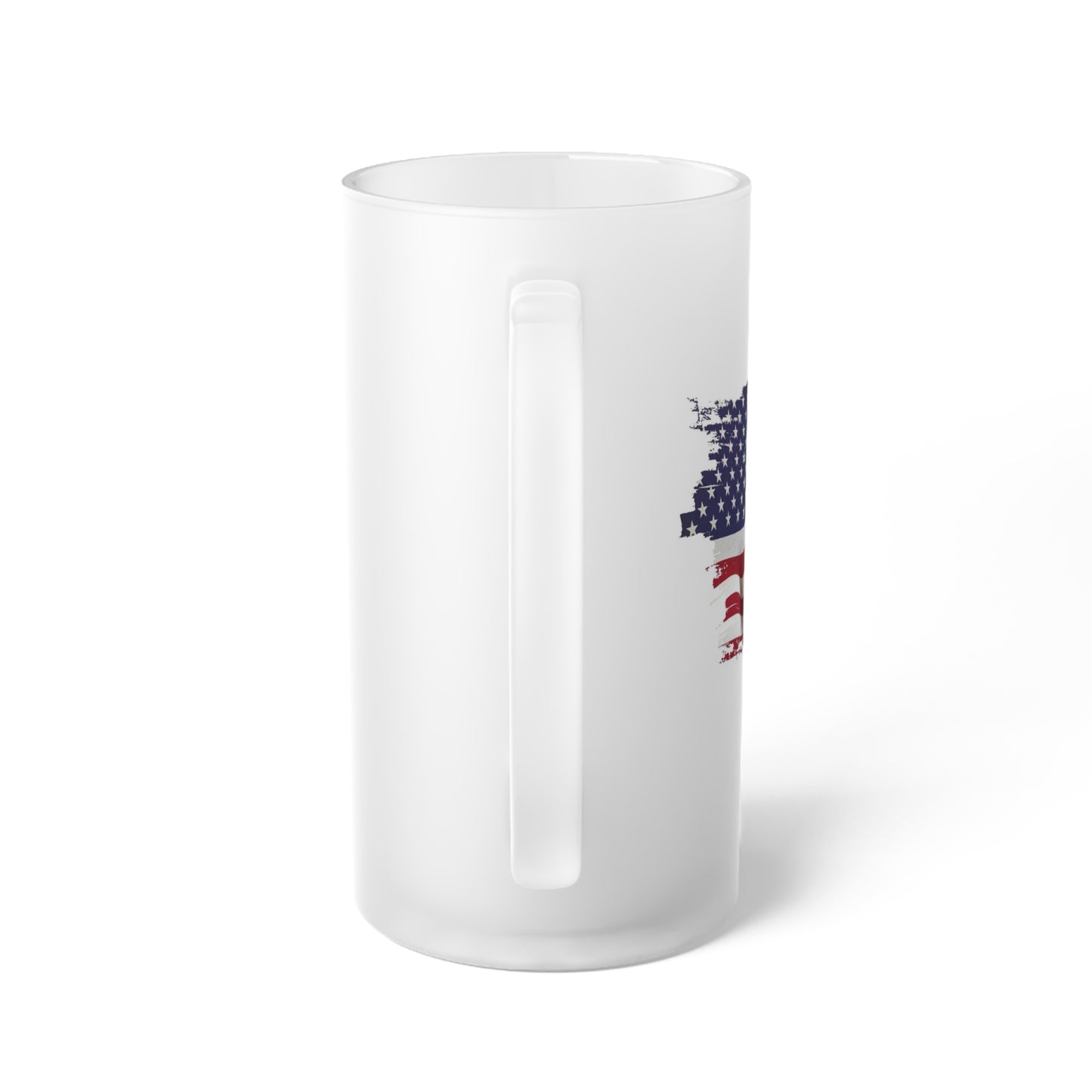 American Frosted Glass Beer Mug