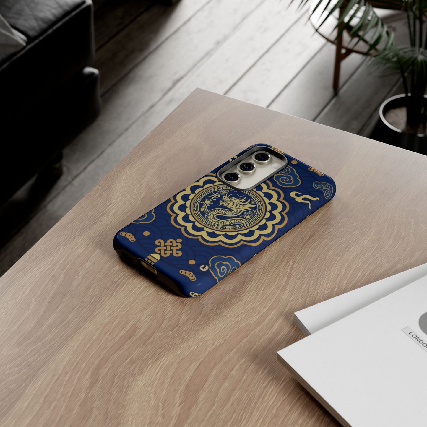 Year of the Dragon - Blue and Gold Dragon Phone Case