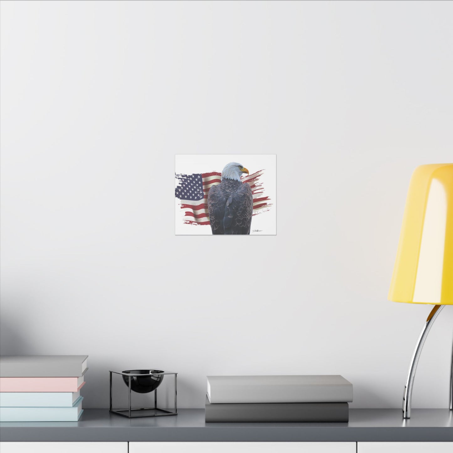 All American Artwork - Bald Eagle and American Flag