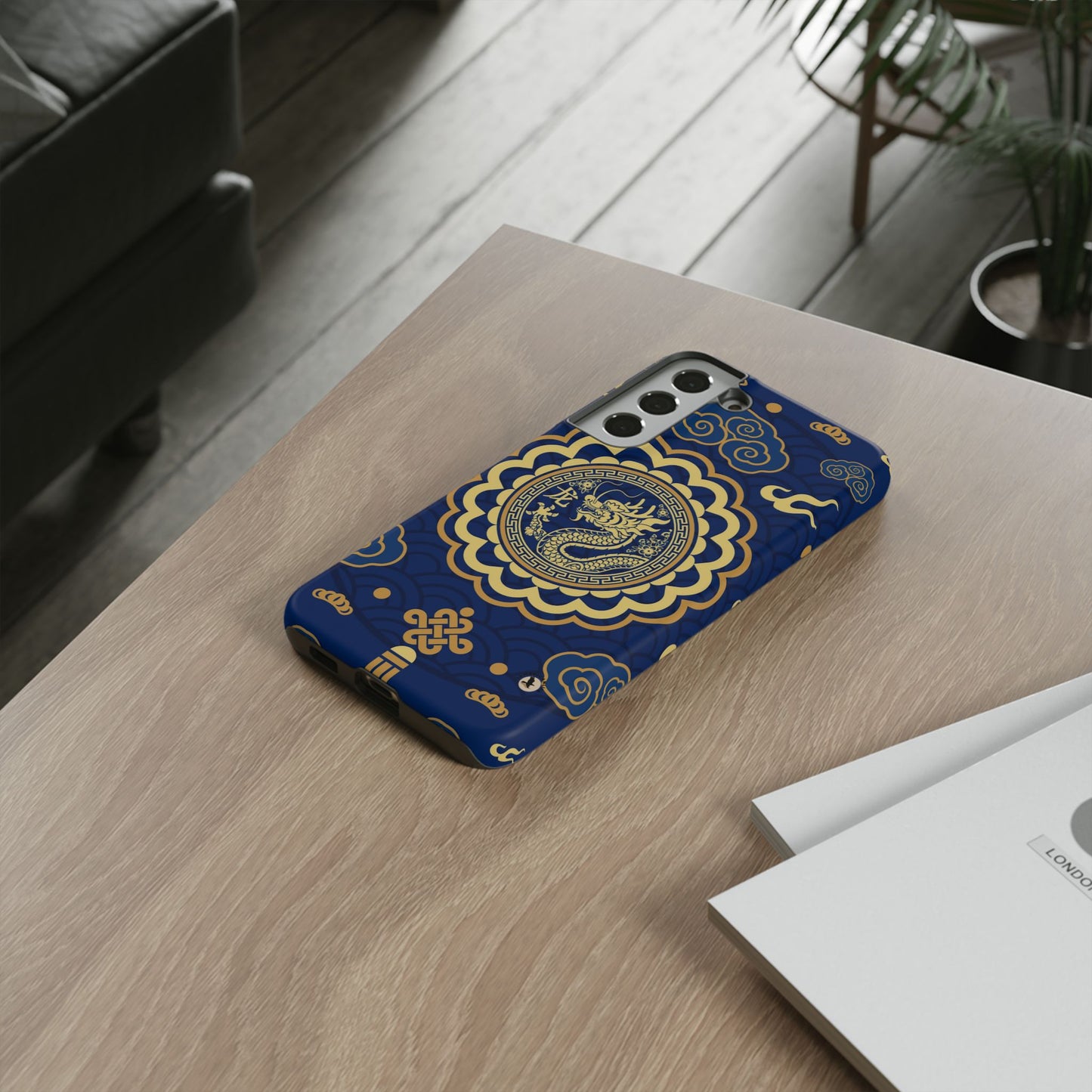 Year of the Dragon - Blue and Gold Dragon Phone Case