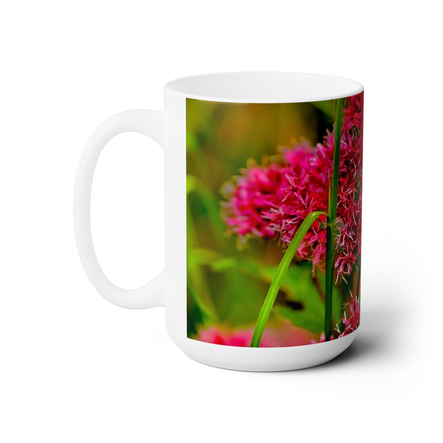 Beautiful Flower and Bee Ceramic Mug 15oz