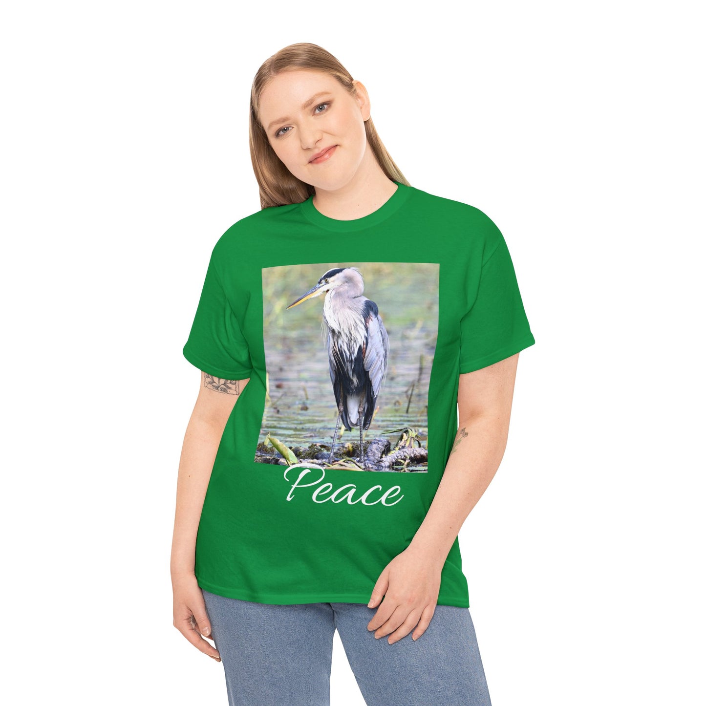 Blue Heron the Symbol of Peace T-shirt - Perfect Gift for Bird or Nature Lovers