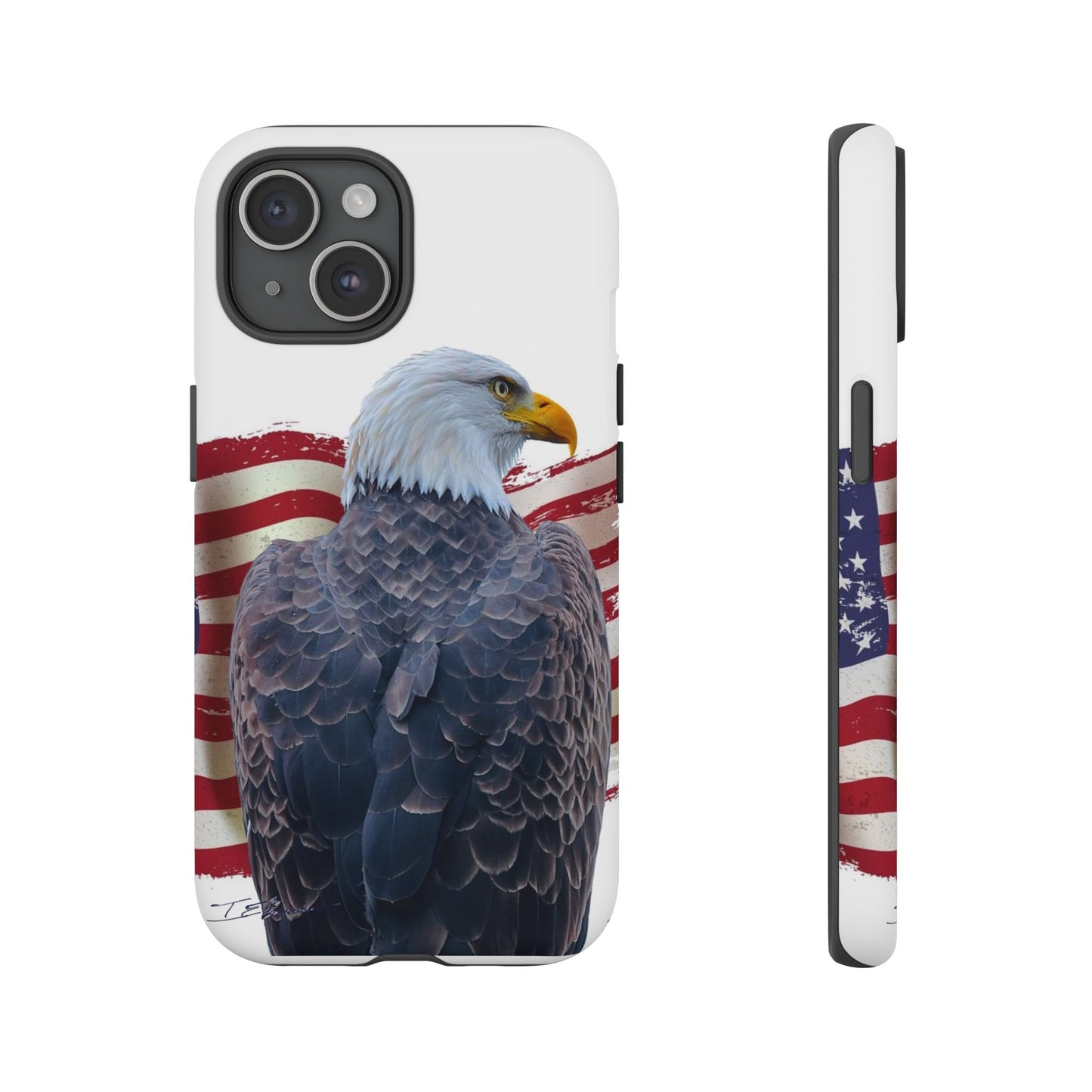 Bald Eagle with American Flag Phone Case