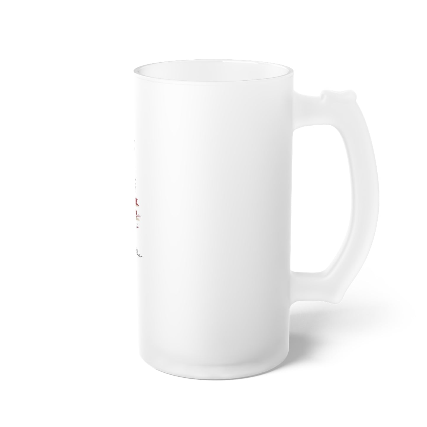 American Frosted Glass Beer Mug