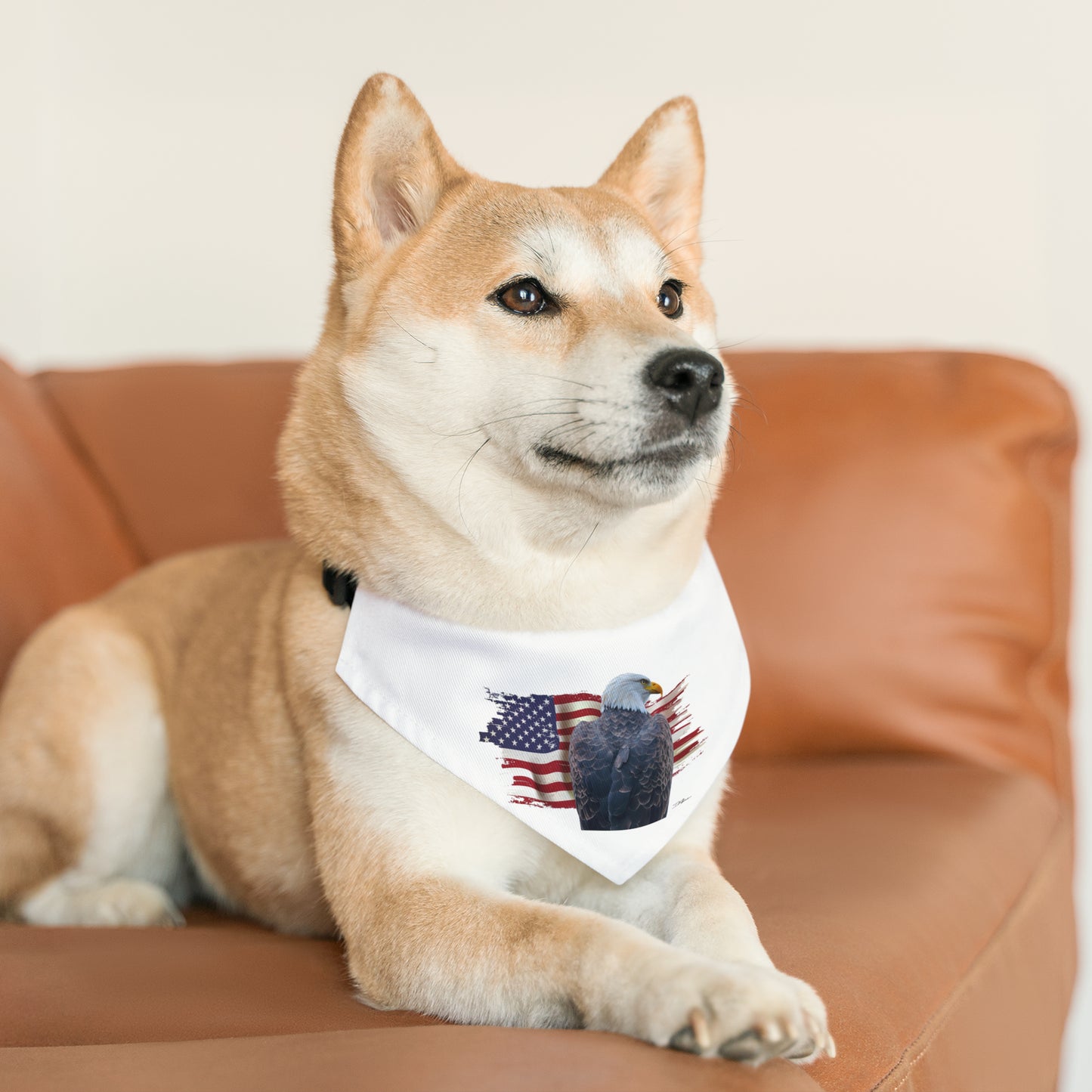 Pet Bandana Collar - American Flag and Eagle