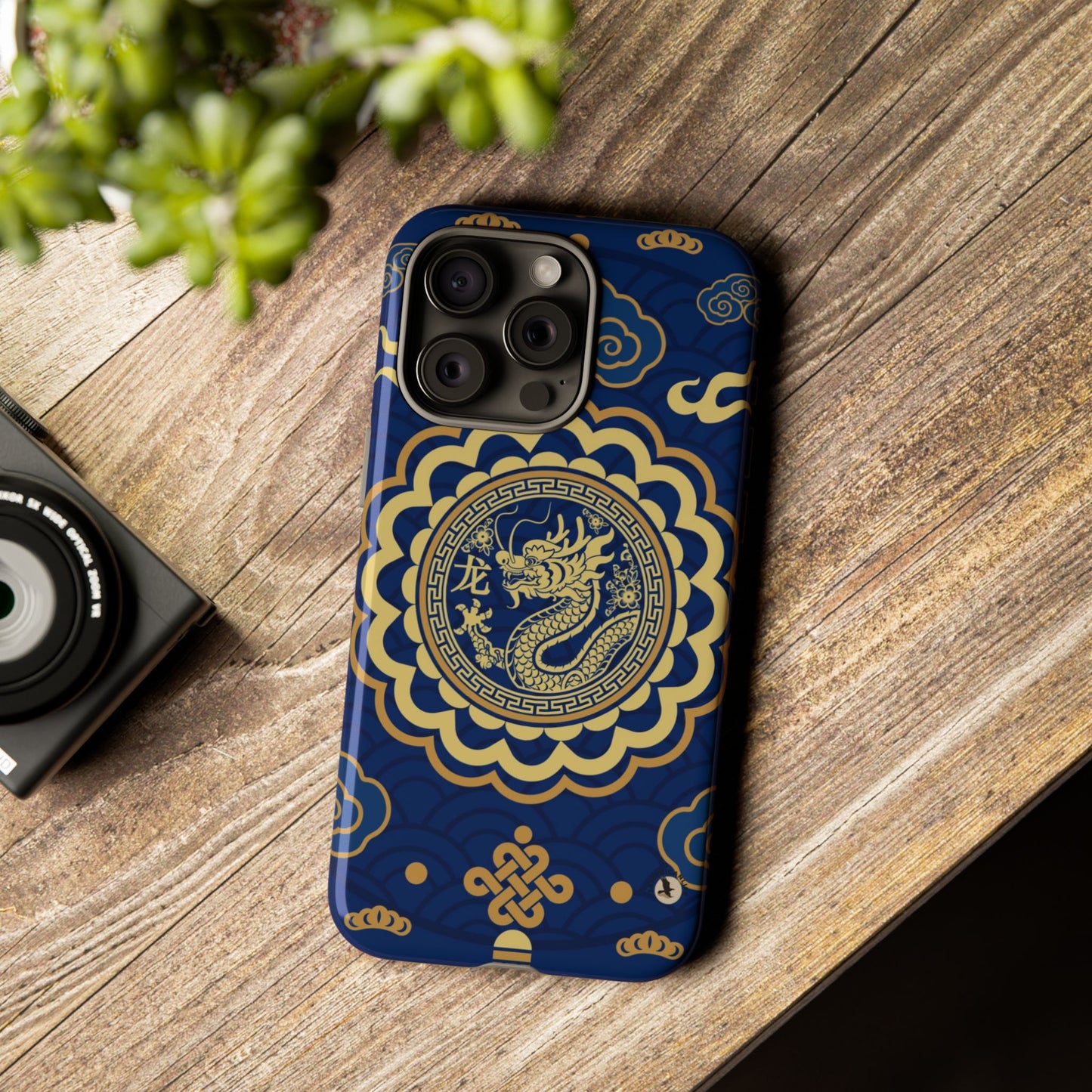 Year of the Dragon - Blue and Gold Dragon Phone Case