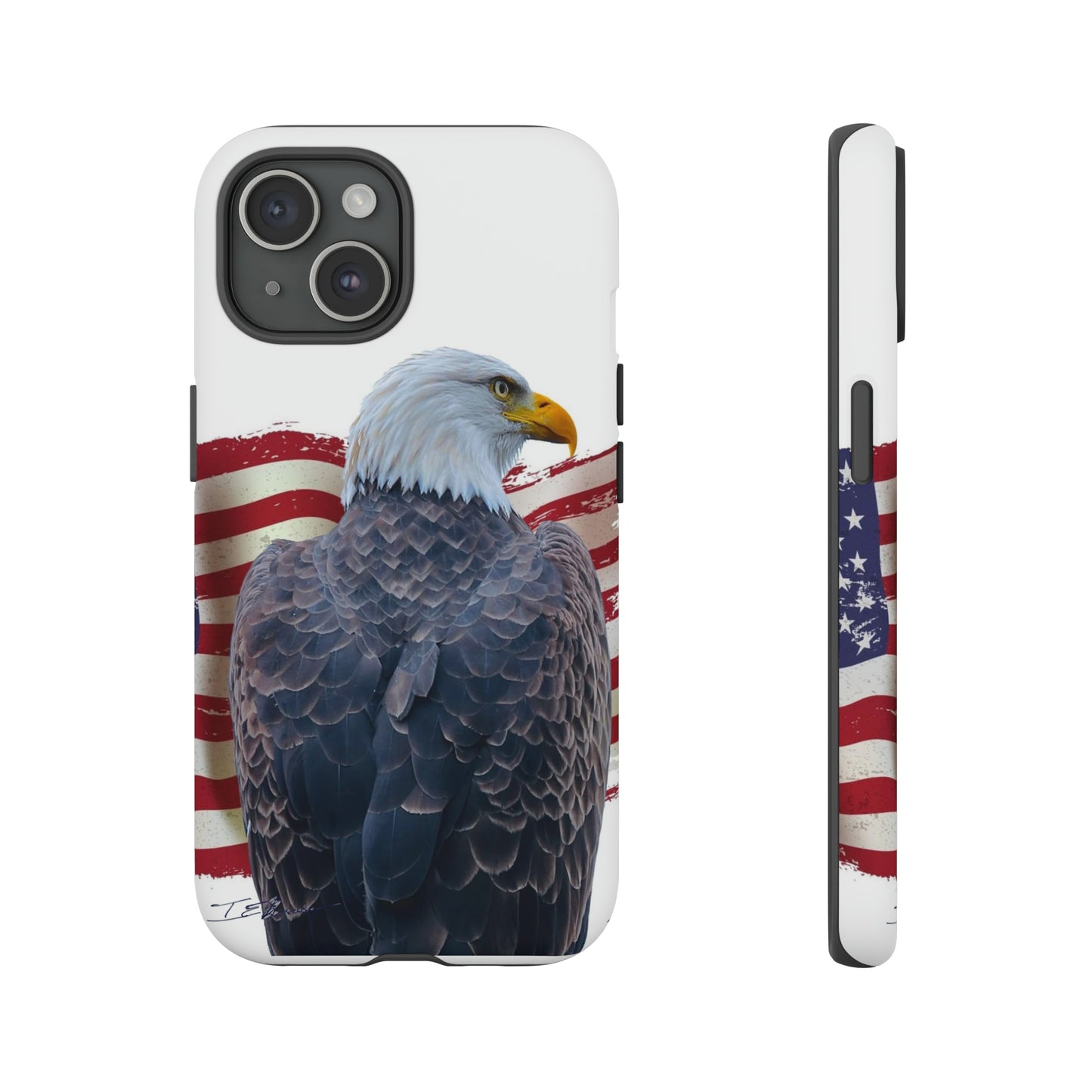 Bald Eagle with American Flag Phone Case