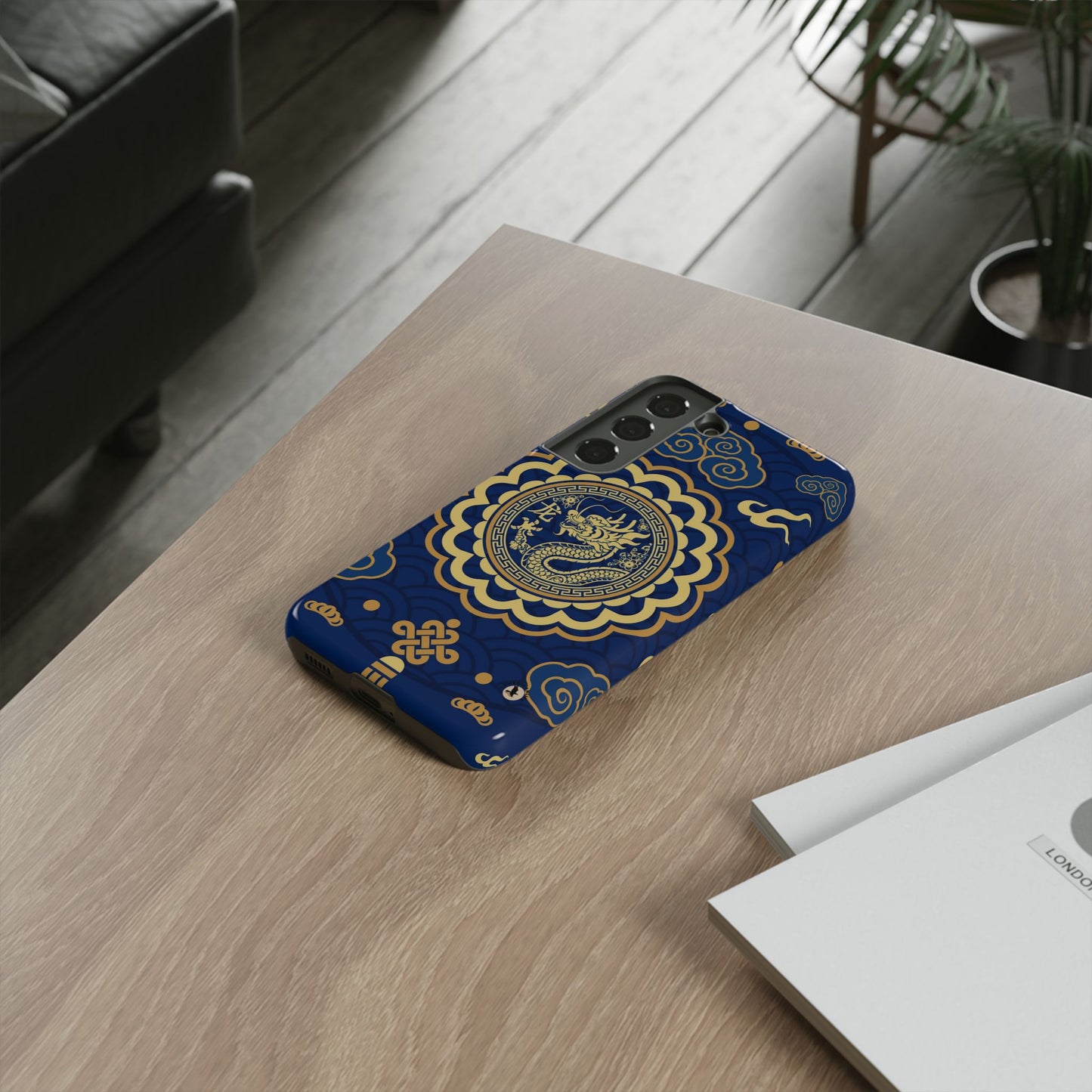 Year of the Dragon - Blue and Gold Dragon Phone Case