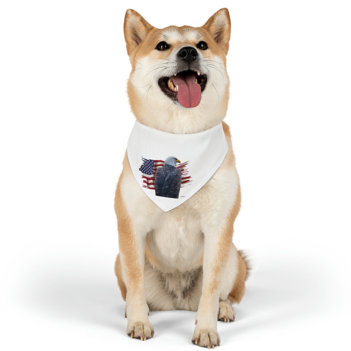 Pet Bandana Collar - American Flag and Eagle