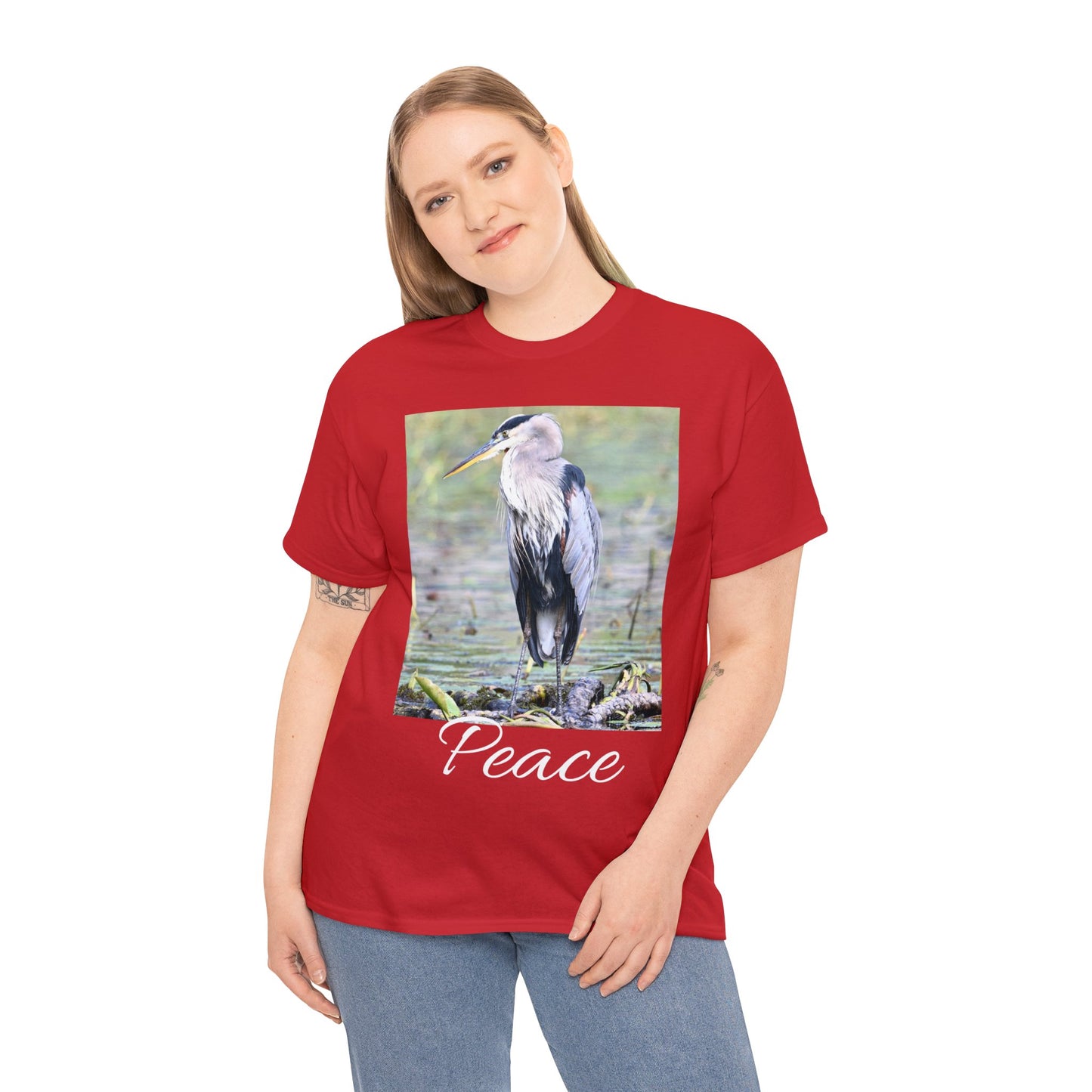 Blue Heron the Symbol of Peace T-shirt - Perfect Gift for Bird or Nature Lovers