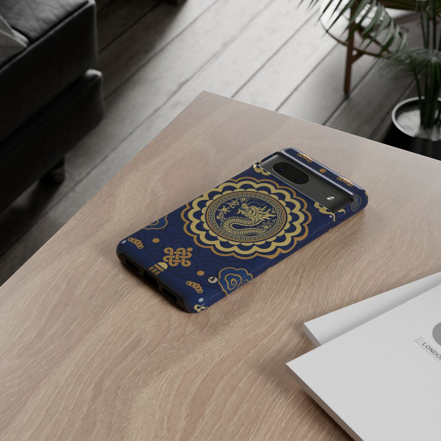 Year of the Dragon - Blue and Gold Dragon Phone Case