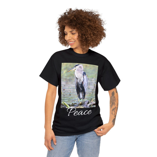 Blue Heron the Symbol of Peace T-shirt - Perfect Gift for Bird or Nature Lovers