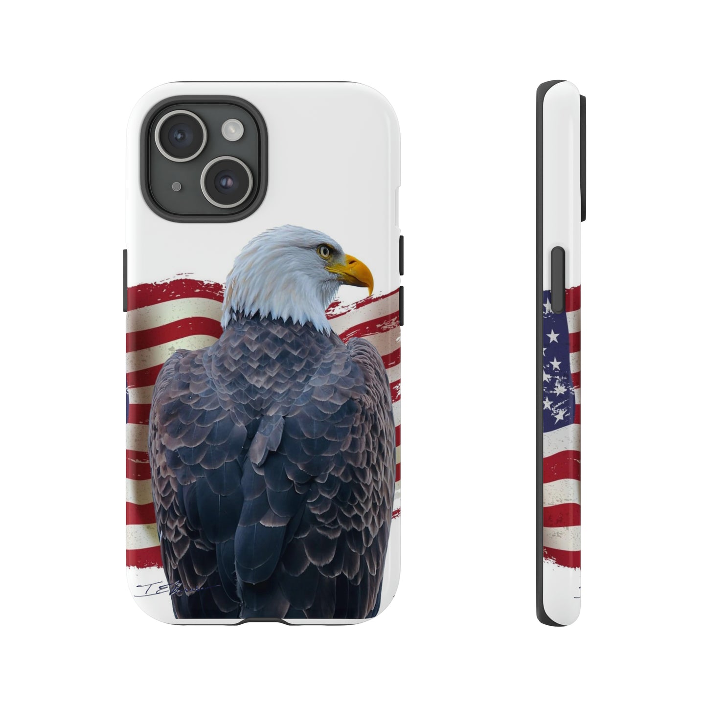 Bald Eagle with American Flag Phone Case