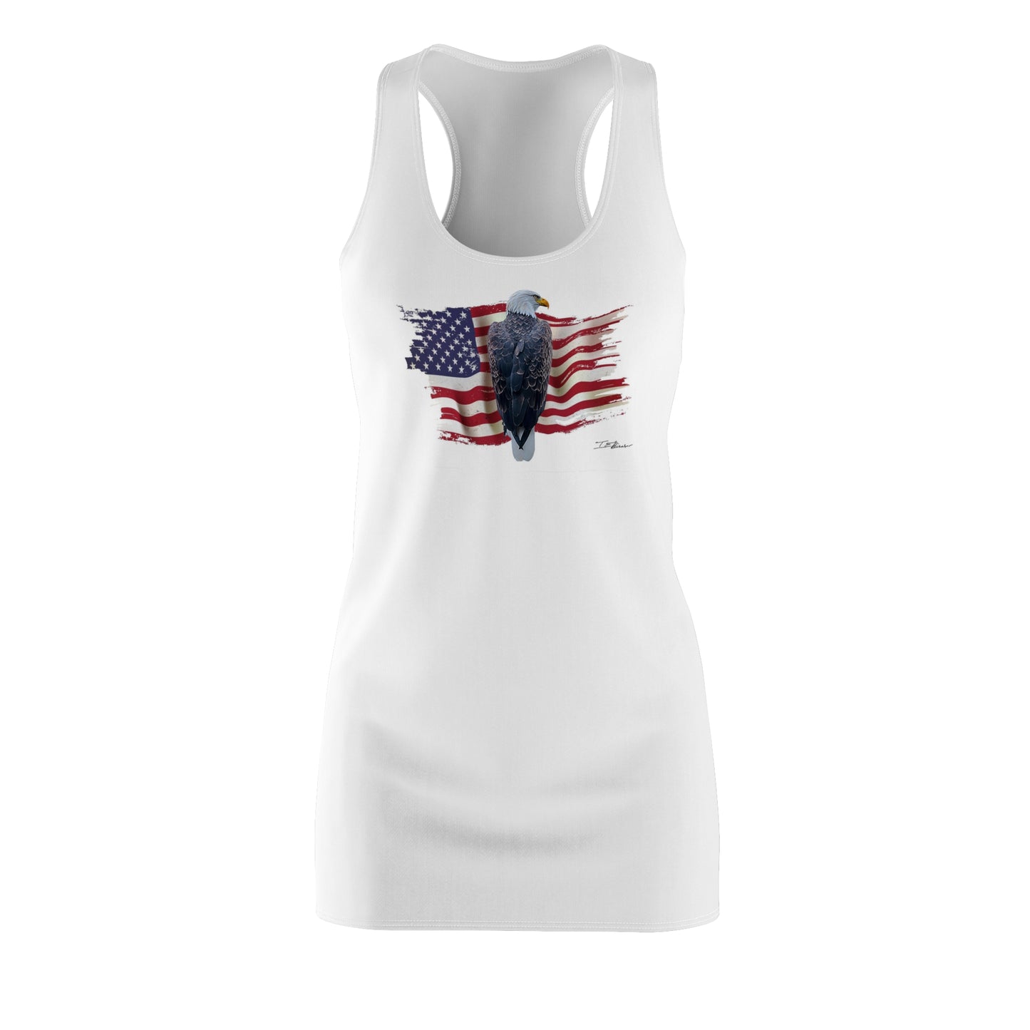 American Racerback Dress with American Flag and Eagle