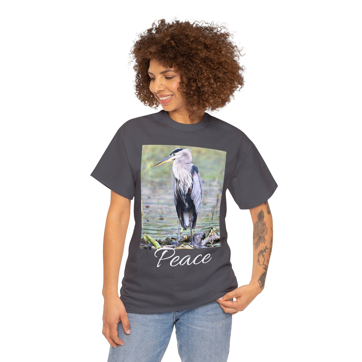 Blue Heron the Symbol of Peace T-shirt - Perfect Gift for Bird or Nature Lovers