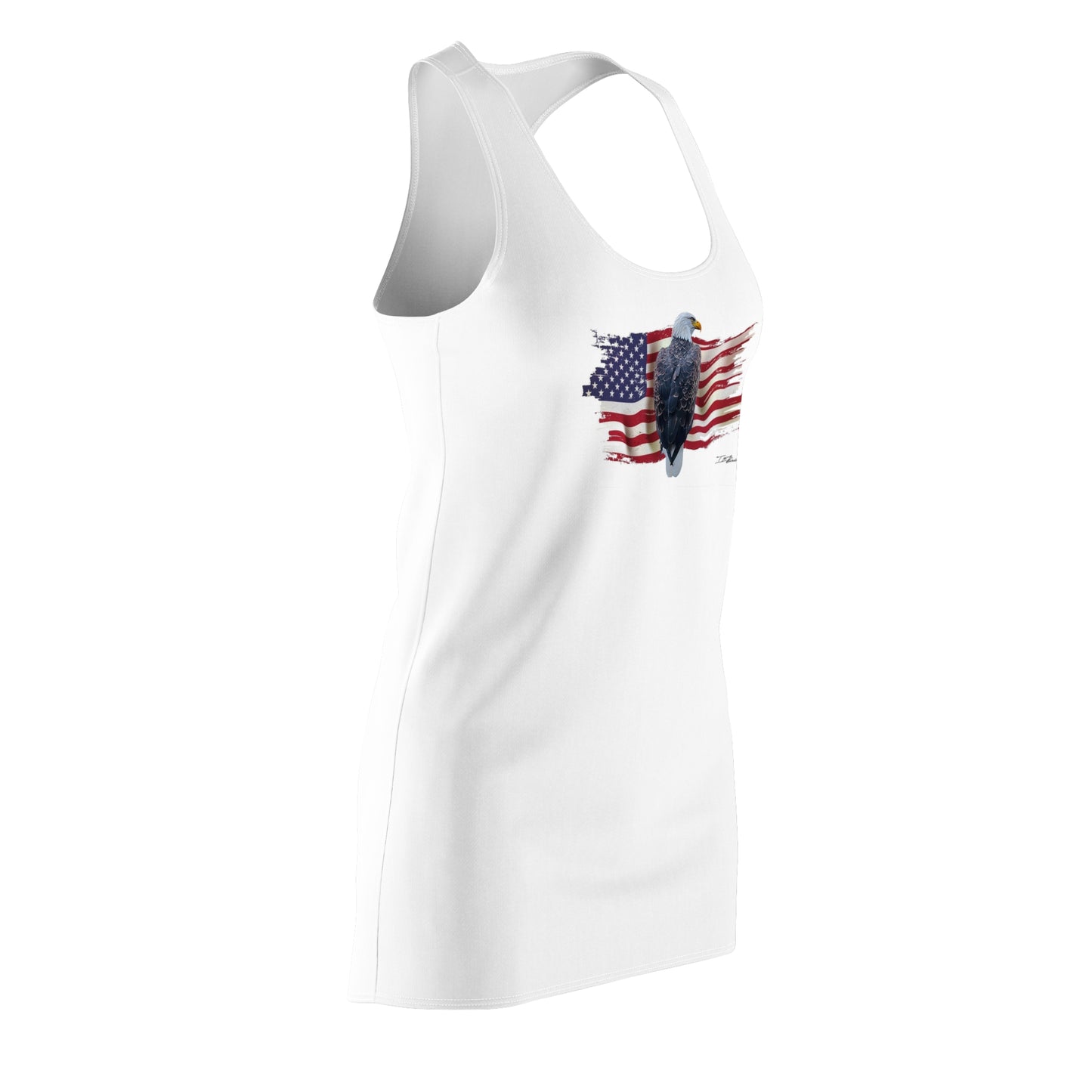 American Racerback Dress with American Flag and Eagle