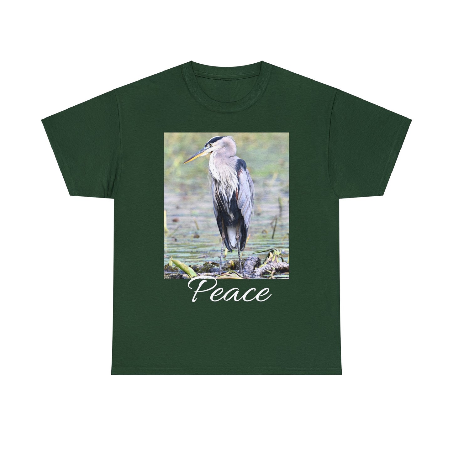 Blue Heron the Symbol of Peace T-shirt - Perfect Gift for Bird or Nature Lovers