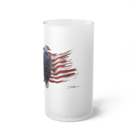 American Frosted Glass Beer Mug