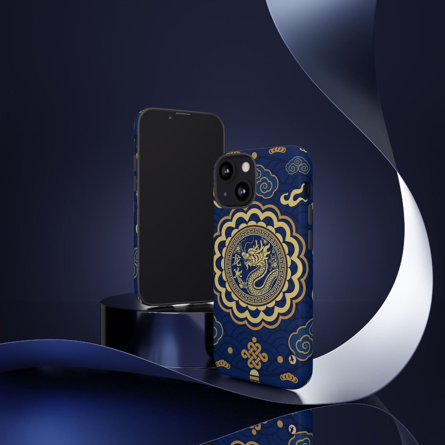 Year of the Dragon - Blue and Gold Dragon Phone Case